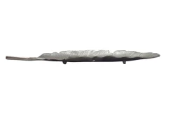 Dekoschale Blatt Aluminium Silber Schale Groß Tischdeko Metall Wohnaccessoire
