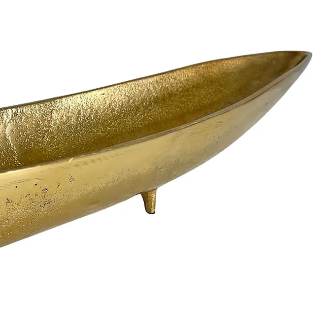 Dekoschale Gold Aluminium Schale Groß Alu Tischdeko Metall Wohnaccessoire Modern