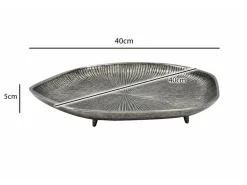 Dekoschale Metall 40cm Organisch Standdeko Tischdeko Schmuckteller Dekoteller