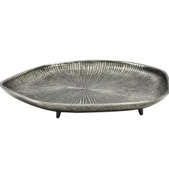 Dekoschale Metall 40cm Organisch Standdeko Tischdeko Schmuckteller Dekoteller