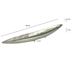 Dekoschale Silber Aluminium Schale Groß Tischdeko Metall Wohnaccessoire Modern