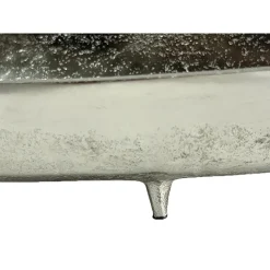 Dekoschale Silber Aluminium Schale Groß Tischdeko Metall Wohnaccessoire Modern