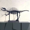 Deko T-Rex FineBuy Dino Fossil 62cm Alu Schwarz Dinosaurier Wohndeko Dekoration
