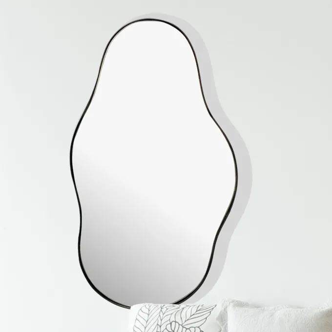 Design Wandspiegel FineBuy in organischer Form 40x80 cm Spiegel Flur Garderobe