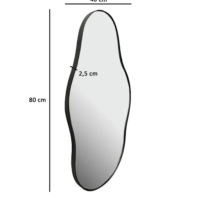 Design Wandspiegel FineBuy in organischer Form 40x80 cm Spiegel Flur Garderobe