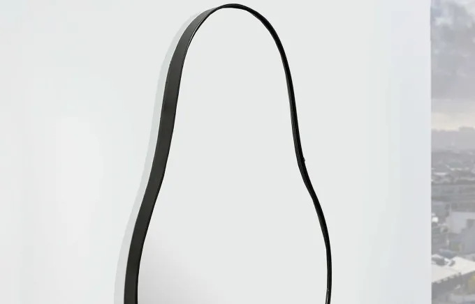 Design Wandspiegel FineBuy in organischer Form 40x80 cm Spiegel Flur Garderobe