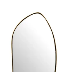 Design Wandspiegel organische Form 90 cm moderner Spiegel asymmetrisch gold