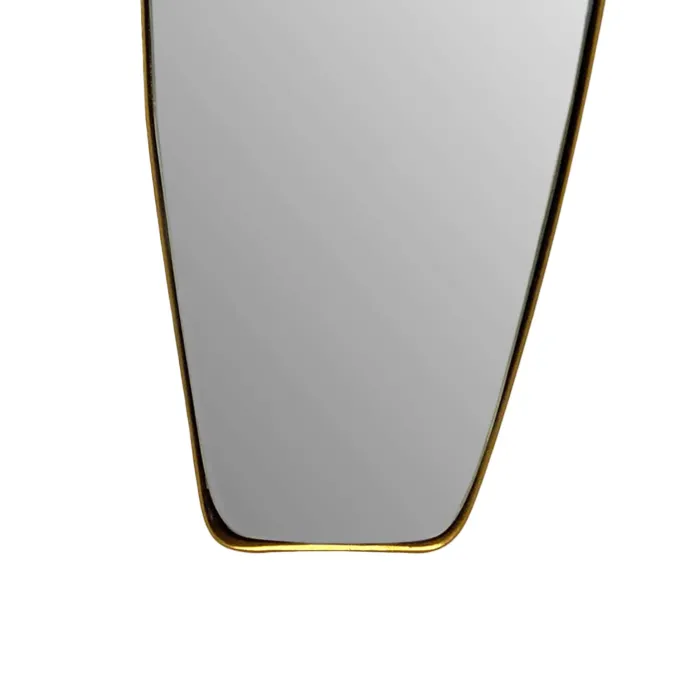 Design Wandspiegel organische Form 90 cm moderner Spiegel asymmetrisch gold