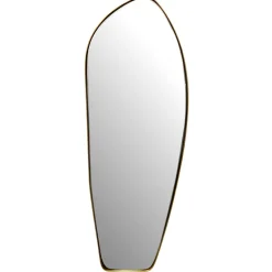 Design Wandspiegel organische Form 90 cm moderner Spiegel asymmetrisch gold