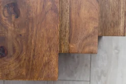 3er Set Beistelltisch Sheesham Satztisch Massivholz Couchtisch Metallbeine