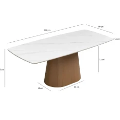 Esstisch 200cm Sinterstein Esszimmertisch groß Küchentisch Metall 10 Personen