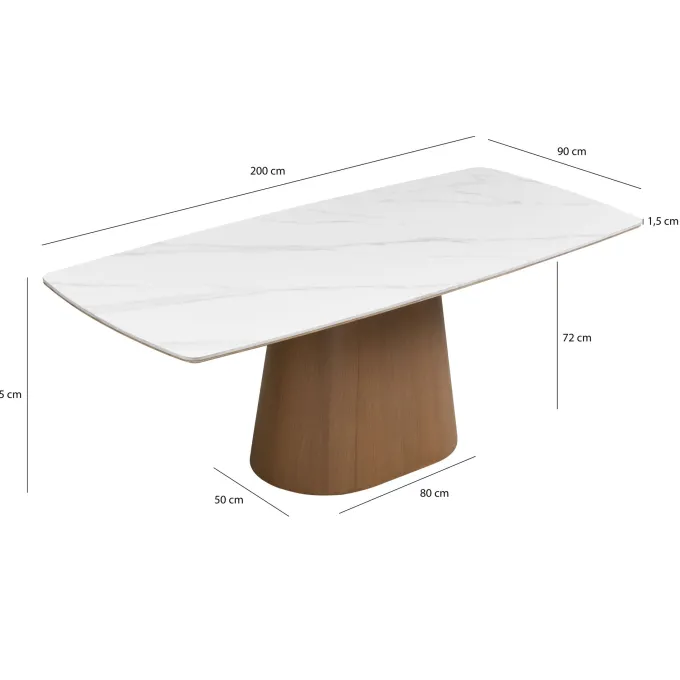 Esstisch 200cm Sinterstein Esszimmertisch groß Küchentisch Metall 10 Personen