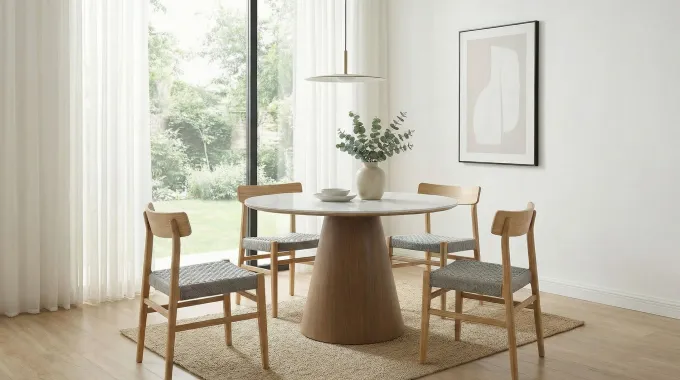 Esstisch 120cm Sinterstein Esszimmertisch rund Küchentisch Metall 6 Personen