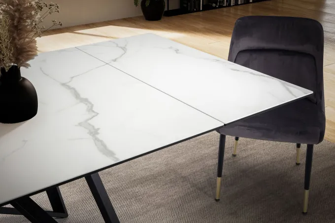 Esstisch FineBuy Esszimmertisch 180 - 260 cm Ausziehbar Keramik Keramiktisch