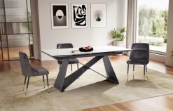 Esstisch FineBuy Esszimmertisch 180 - 260 cm Ausziehbar Keramik Keramiktisch
