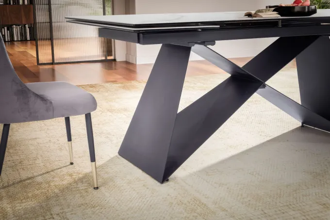 Esstisch FineBuy Esszimmertisch 180 - 260 cm Ausziehbar Keramik Keramiktisch