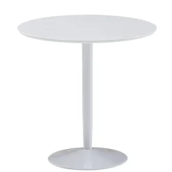 Esstisch FineBuy Esszimmertisch Rund 75x75x74cm Weiß Hochglanz Küchentisch Tisch