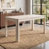 Esstisch Massivholz 120cm Esszimmertisch White Wash Küchentisch 6 Personen Tisch