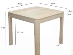 Esstisch Massivholz 80cm Esszimmertisch Bistrotisch Küchentisch 4 Personen Tisch