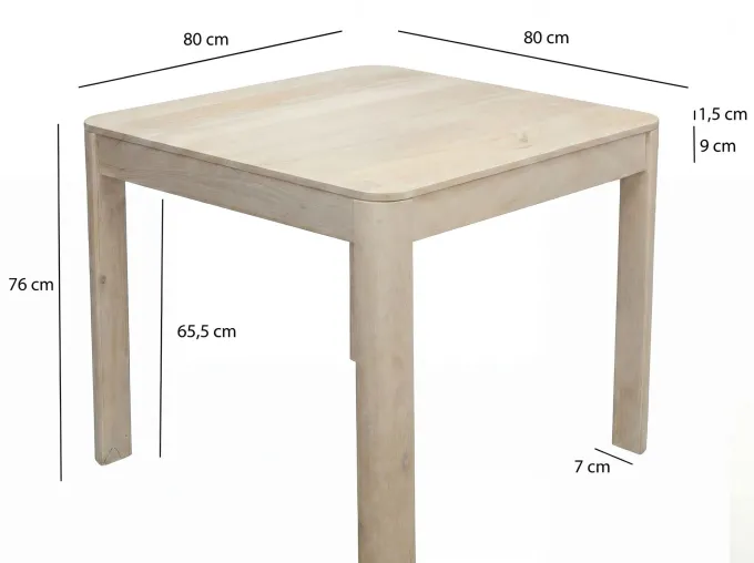 Esstisch Massivholz 80cm Esszimmertisch Bistrotisch Küchentisch 4 Personen Tisch