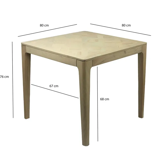 Esstisch Massivholz Quadratisch 80cm Esszimmertisch Küchentisch Tisch 4 Personen