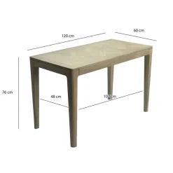 Esstisch Massivholz Rechteckig 120cm Esszimmertisch Küchentisch Tisch 6 Personen