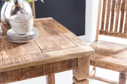 Esstisch quadratisch 80cm Massivholz Esszimmertisch rustikal Küchentisch massiv