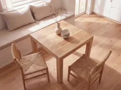 Esstisch quadratisch Massiv 80 x 80 cm Akazie Küchentisch Esszimmer Tisch
