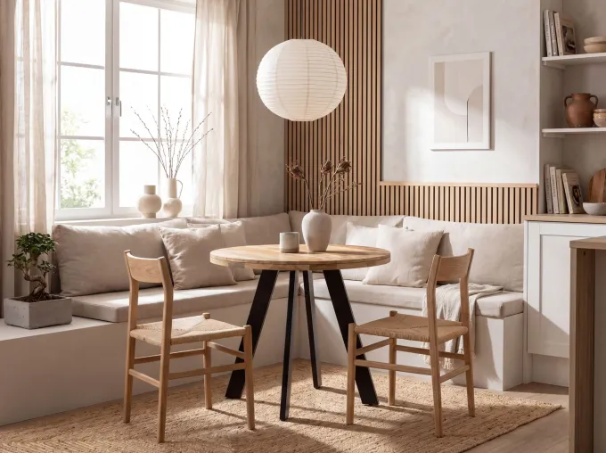 Esstisch rund Ø80 cm Mango Massivholz Küchentisch Esszimmertisch Industrial Stil