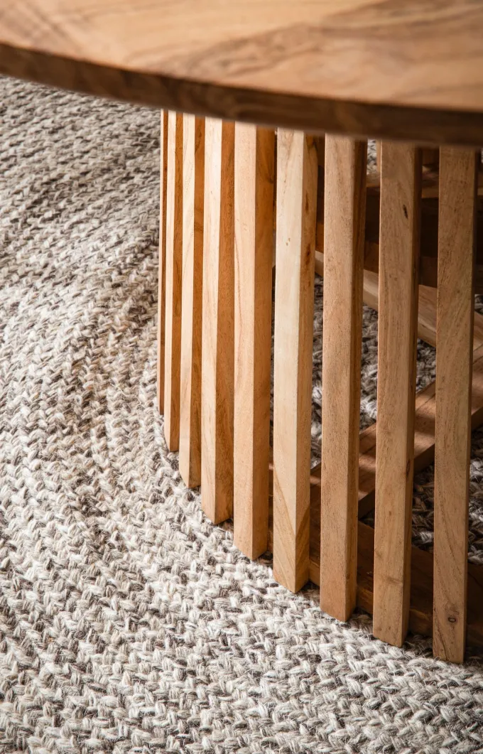 Esstisch rund Ø 120 Massivholz Natur Esszimmertisch Design Küchentisch massiv