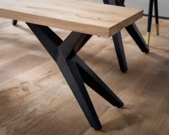 Esszimmerbank FineBuy Sitzbank Akazie Massivholz 175 cm Essbank Loft Klein