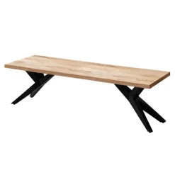 Esszimmerbank FineBuy Sitzbank Akazie Massivholz Essbank Loft Holzbank Esszimmer