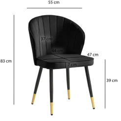 Esszimmerstuhl FineBuy Küchenstuhl 2er Set Samt Stuhl Skandinavisch Schalenstuhl