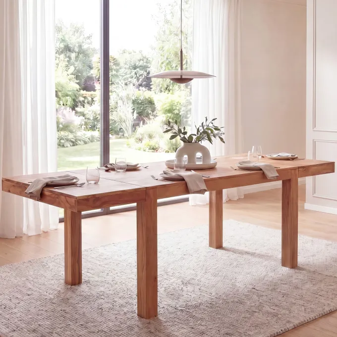 Esszimmertisch Erweiterbar 120 - 200cm Holz Massiv Esstisch Küchentisch Handmade
