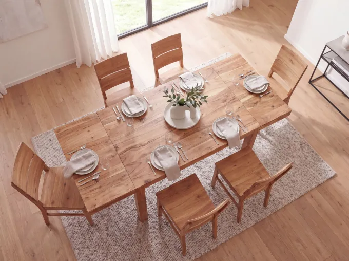 Esszimmertisch Erweiterbar 120 - 200cm Holz Massiv Esstisch Küchentisch Handmade