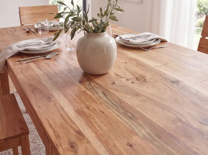 Esszimmertisch Erweiterbar 120 - 200cm Holz Massiv Esstisch Küchentisch Handmade