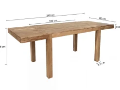 Esszimmertisch Erweiterbar 160 - 240cm Holz Massiv Esstisch Küchentisch Handmade