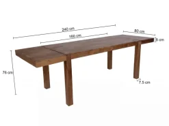 Esszimmertisch Erweiterbar 160 - 240cm Holz Massiv Esstisch Küchentisch Handmade