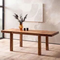Esszimmertisch Erweiterbar FineBuy Esstisch 120 - 200 cm Holz Massiv Küchentisch