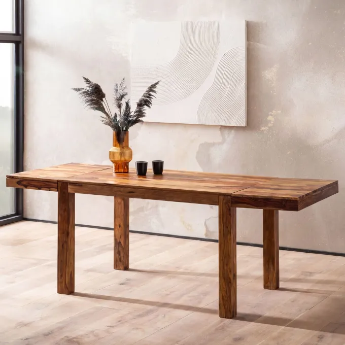 Esszimmertisch Erweiterbar FineBuy Esstisch 120 - 200 cm Holz Massiv Küchentisch