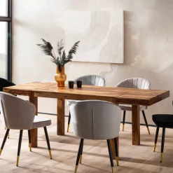 Esszimmertisch Erweiterbar FineBuy Esstisch 120 - 200 cm Holz Massiv Küchentisch
