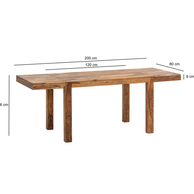 Esszimmertisch Erweiterbar FineBuy Esstisch 120 - 200 cm Holz Massiv Küchentisch
