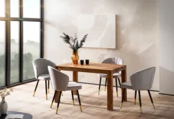 Esszimmertisch Erweiterbar FineBuy Esstisch 120 - 200 cm Holz Massiv Küchentisch