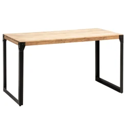 Esszimmertisch FineBuy 120 cm Esstisch Akazie Holz Massiv Küchentisch Industrial