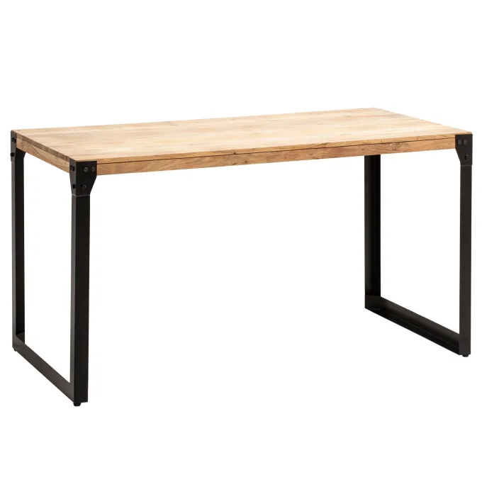 Esszimmertisch FineBuy 120 cm Esstisch Akazie Holz Massiv Küchentisch Industrial