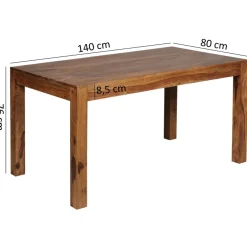Esszimmertisch FineBuy Esstisch Sheesham Massivholz Küchentisch Esszimmer Groß