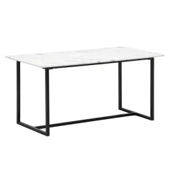 Esszimmertisch FineBuy Marmor Optik Weiß Esstisch Küchentisch Tisch Esszimmer