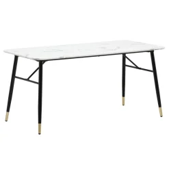 Esszimmertisch FineBuy Marmor Optik Weiß Esstisch Küchentisch Tisch Esszimmer