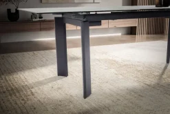 FineBuy Ausziehbarer Design Esstisch 180 - 240 cm Glas Keramik Keramiktisch Esszimmertisch