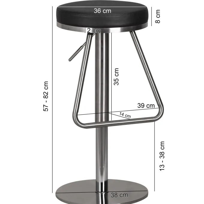 FineBuy Barhocker Edelstahl Design Barstuhl Tresenstuhl Modern Bistrohocker
